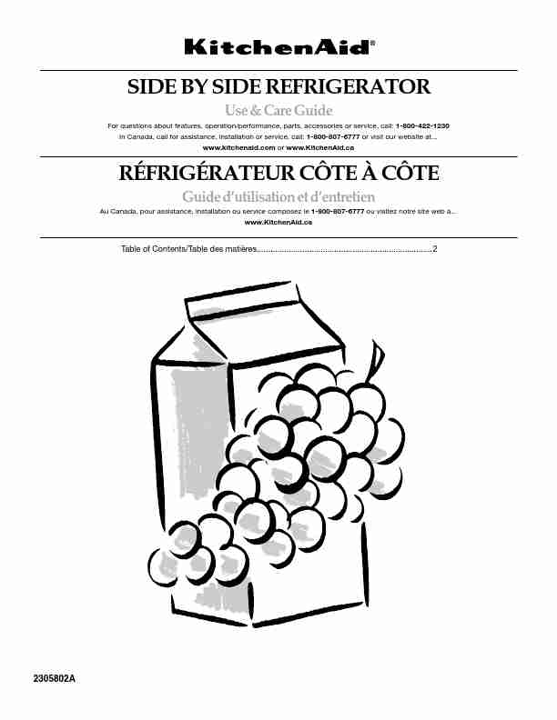 KitchenAid Refrigerator SIDE BY SIDE REFRIGERATOR-page_pdf